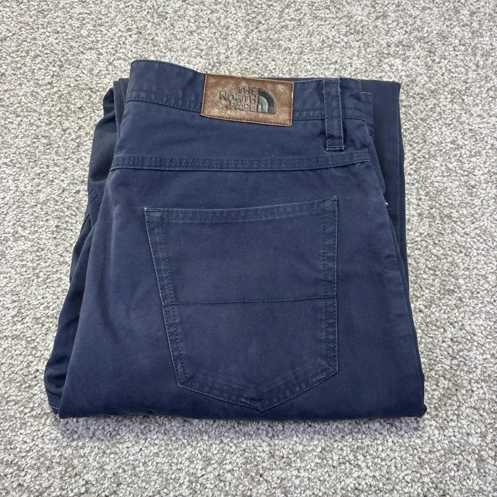 The North Face Pants Mens 34x32 Blue Regular Fit Cotton Chino Casual CX46
